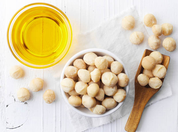 huile et noix de macadamia